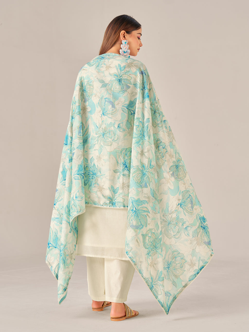 IOLY Women Floral Regular Thread Work Kurta with Palazzos & With Dupatta