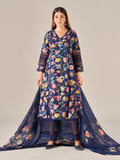 IOLY Women Floral Printed Regular Thread Work Linen Kurta with Trousers & With Dupatta